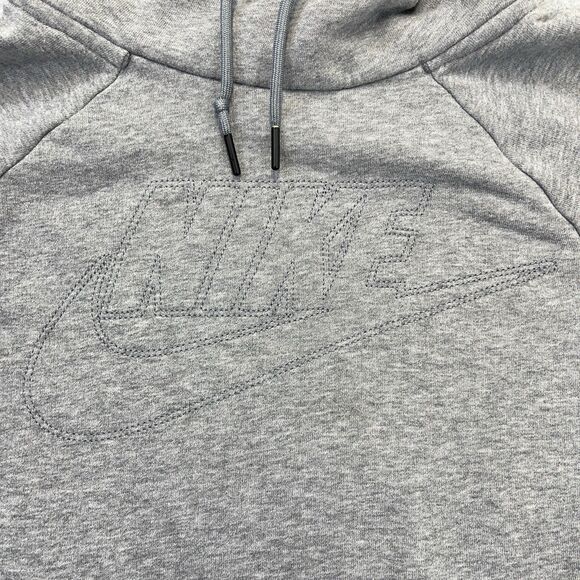 Nike Hoodie Red Tag Mens Large L Gray Pullover Swoosh VTG Y2K AA1529-091 READ - Picture 3 of 11